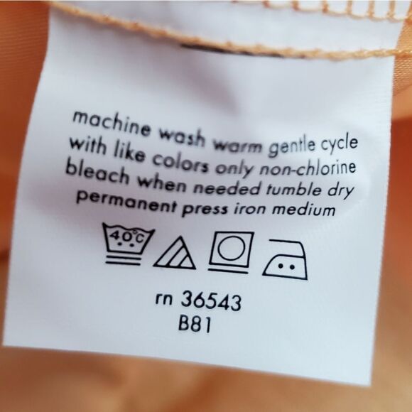 🔹️NWT Van Heusen Mango Button Wrinkle Free Long Sleeve Shirt Medium - Picture 12 of 12